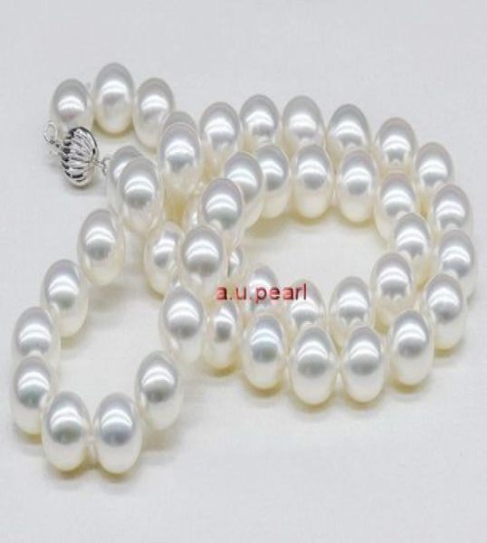 

fine pearls jewelry 19quot1011mm real south sea white pearl necklace 925silver8122844, Black