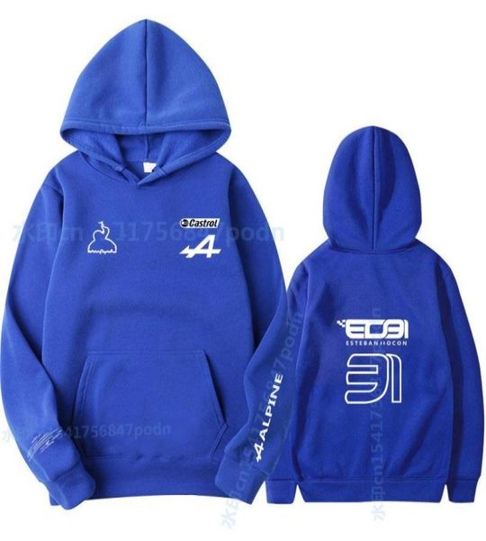 

men039s hoodies sweatshirts 2021 one racer esteban ocon team racing fans tracksuit logo menwomen oversized 3562445, Black
