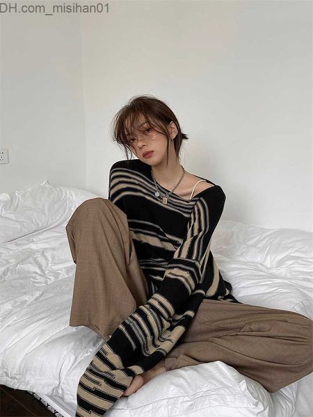

women's sweaters lmq women's punk gothic long sleeve loose panel sweater hip hop vintage extra large drn casual knit jumper z23071, White;black