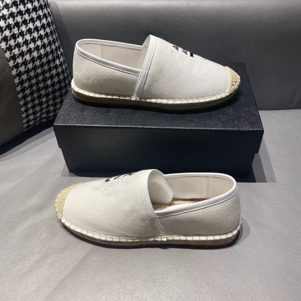 

luxurys casual men shoes espadrilles summer designers ladies flat beach half slippers fashion prax 01 loafers fisherman canvas shoe, Black