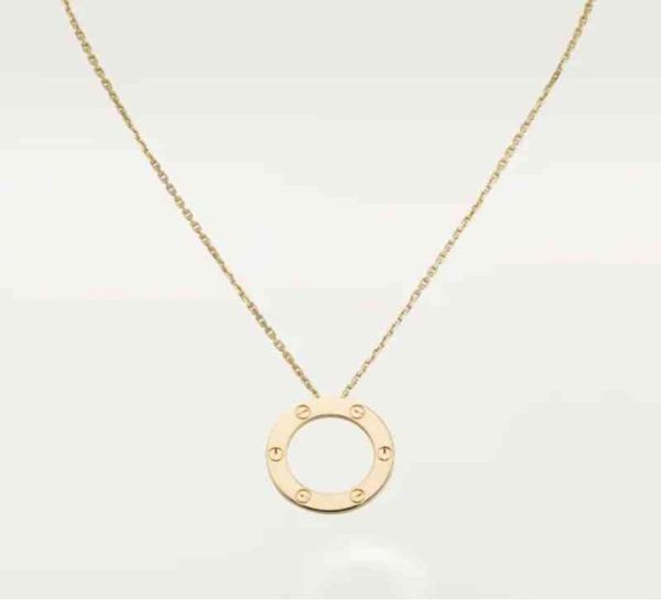 

designer competitive manufacture classic fashion screw ring round pendant love diamond pancake necklace luxury2107501, Silver