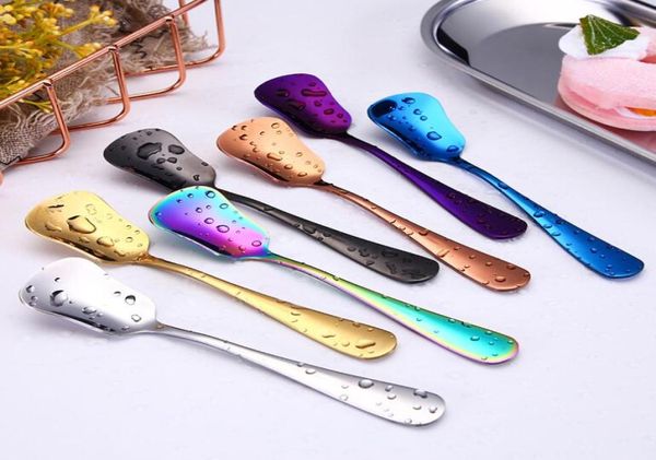 

ice cream spoons stainless steel plated dessert scoop tea coffee stirring spoon cake sugar spoon honey spoon creative kitchen flat5661358
