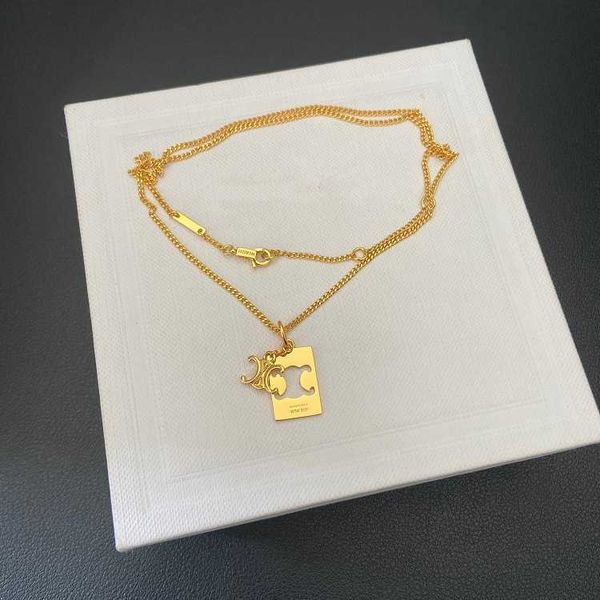 

star moon ce separated triumphal arch series square emblem hollow out simple classic large necklace with 2-speed adjustment, Silver