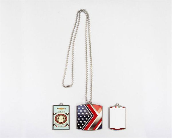 

dog tag necklaces pendants for dye sublimation shield rectangle necklace pendant thermal transfer printing diy custom consumable w5941117, Silver