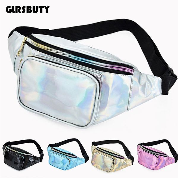 

waist bags women holographic bag men shiny fanny pack hologram hip bum travel laser chest pocket with adjustable strap for 230711
