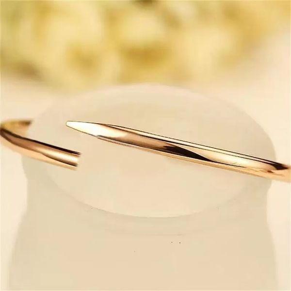 

love gold bracelet nail bracelet designer bangles for women mens stainless steel alloy armband pulsera plated gold silver rose jewelry diamo, White