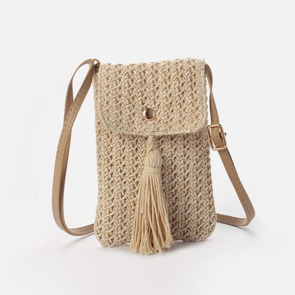 

evening bags women straw beach bag holiday mobile phone shouder bag summer tassel mini crossbody bag for lady gril travel bohemian style 230