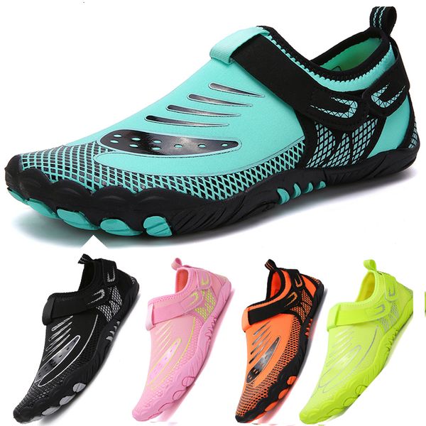 

water shoes swimming shoes men beach aqua shoes women quick dry barefoot upstream surfing slippers hiking water shoes wading sneakers 230710, Black