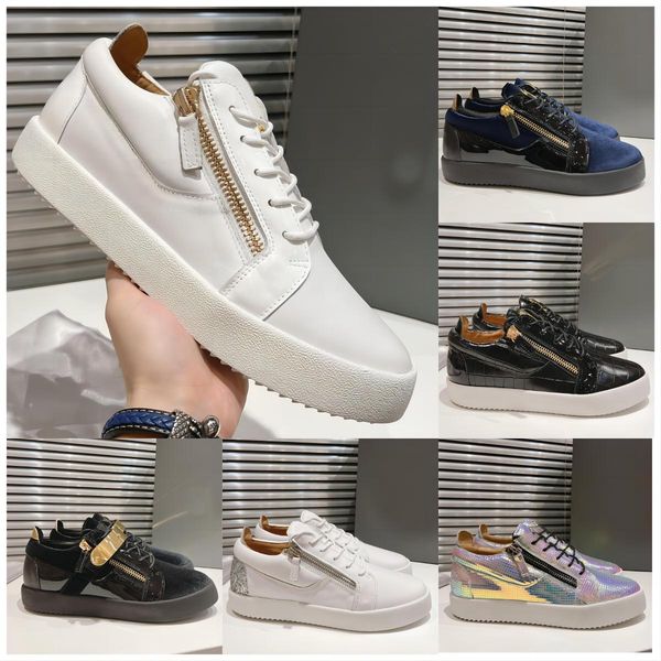 

kriss zippers sneakers designer men women casual shoes black velvet luxury platform trainers diamond decoration lpw-sneaker
