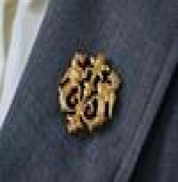 

whole 12 pcs 3 colors dragon shield brooches suit shirt corsage lapel stick pin chain brooch jewelry gift for men6149034, Gray