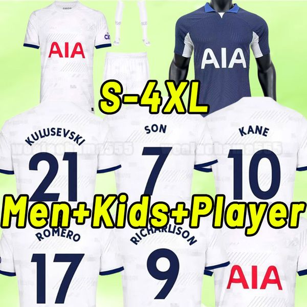 

xxxl 4xl richarlison soccer jerseys son totten kane 2023 2024 lucas ham kulusevski hojbjerg perisic llors romero lucas dier 23 24 kids kits, Black;yellow