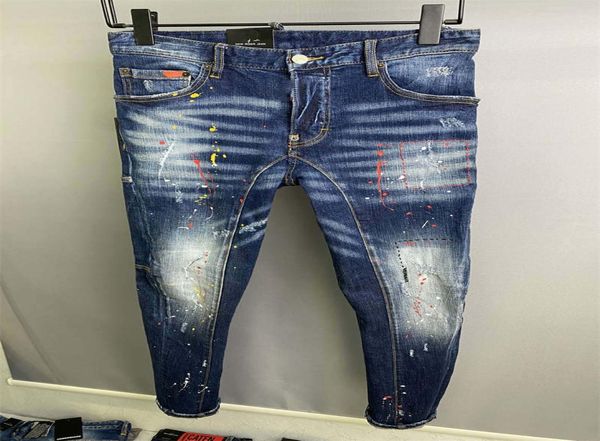 

2022 new arrivals d2 mens luxury designer denim039039dsq2039039jeans holes trousers dsquare jeans coolguy biker pants 6377418, Blue