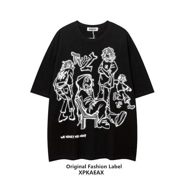 

stussys fashion t-shirt fashion brand american high street vintage couple costume casual loose short sleeve t-shirt for men and women, White;black
