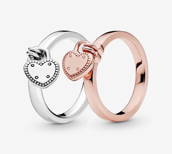 

new brand 100% 925 sterling silver heart ring for women wedding rings fashion jewelry accessories9509367, Slivery;golden