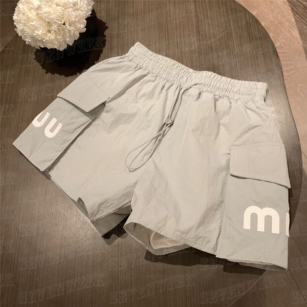 

cargo shorts pants for women designer letter print short pant thin breathable sportspant summer wear, White;black