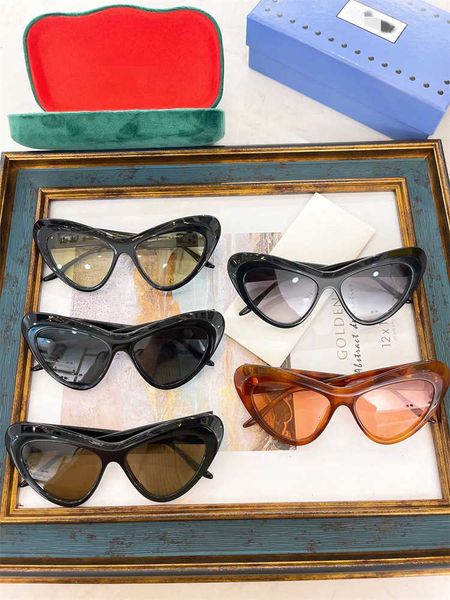 

designer sunglasses fashion luxury brand 2023 new product g sunglasses ins network red same plate personalized cat eye uv protection women, White;black