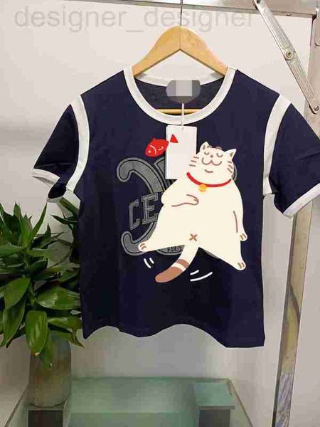 

women's hoodies & sweatshirts designer european summer new contrasting round neck short sleeved minimalist letter print casual loose fi, Black
