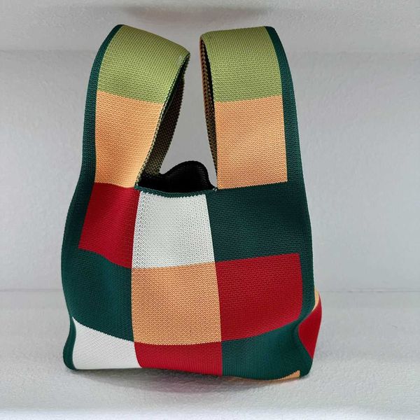 

vest vest trendy knit bag niche texture wrist bag fashionable and minimalist tote bag