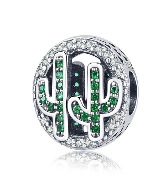 

pave setting cactus chunk charm diy beads fit european bracelet solid 925 sterling silver fine jewelry4981854, Bronze;silver