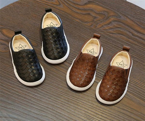 

baby kids shoes children sneakers fashion autumn pu leather upper leisure leather shoes comfortable soft soles kids lattice patter1889902, Black;red