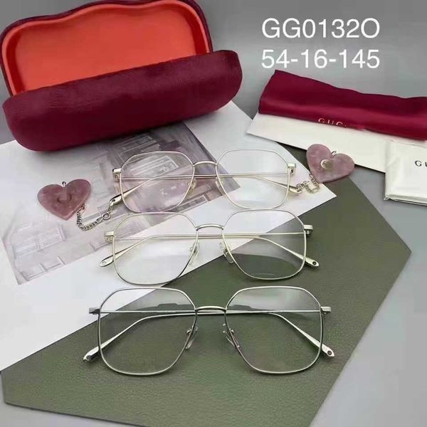 

sunglasses 2023 new 2021g family mirror male ni hou minghao same gg1032 gold love pendant polygonal glasses frame female, White;black