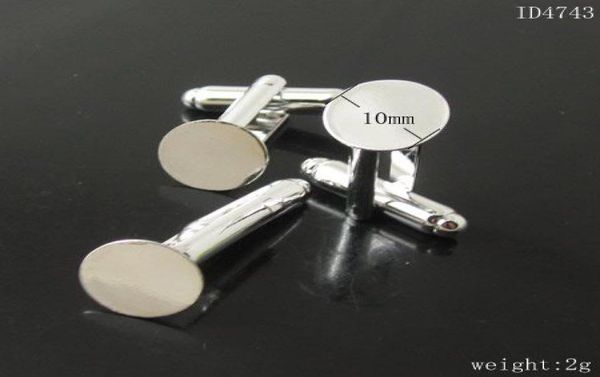 

beadsnice jewelry findings brass cufflink blanks base diameter 10mm men cuff link findings whole id 47431741863, Silver