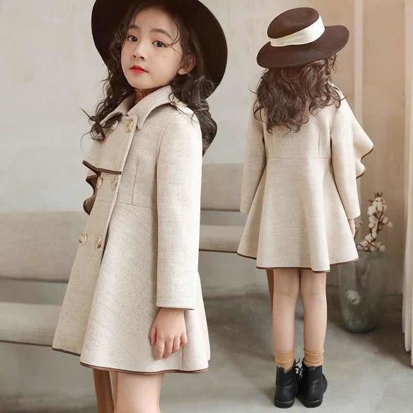 

coat kid blend christmas coats for girls winter cashmere cotton children s outwear year clothes long jackets 230711, Blue;gray