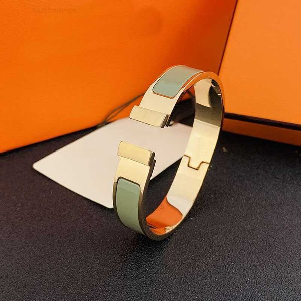 

bracelet luxury brand her max 2023 designer bangle bracelets enamel fashion jewelry party wedding men women couple gift luxury no box, Black