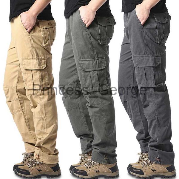 

others apparel large pocket loose overalls men's outdoor sports jogging military tactical pants elastic waist pure cotton casual work p, Black;white