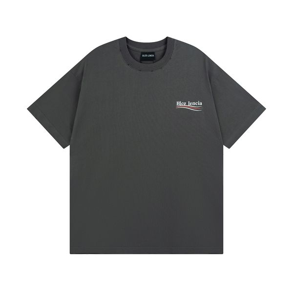 

blcg lencia 2023 summer new 250g 100% cotton fabric t-shirt men print color drop sleeve loose tshirts oversize 2023248, White;black
