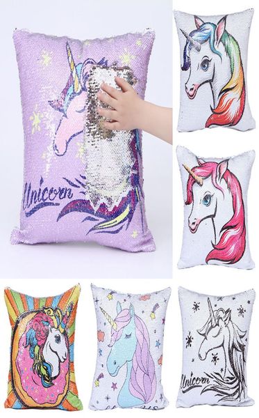 

printing pillows case mermaid sequins pillow cover sofa nap cushion covers home decor 14 styles c41269574769