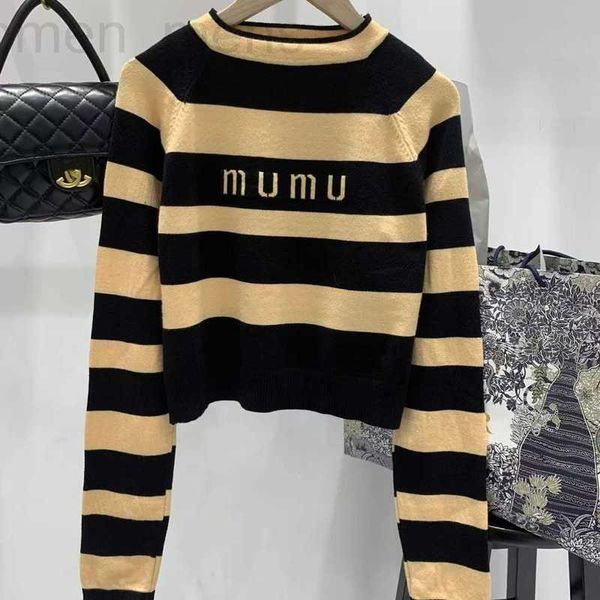 

women's sweaters designer fashion clothes sweater casual knit contrast color long sleeve classic round neck pullosweatshirt designer kn, White;black