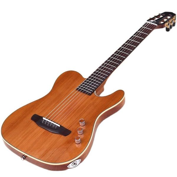 

thin body silent classic guitar 22 frets solid wood red cedar classic guitar
