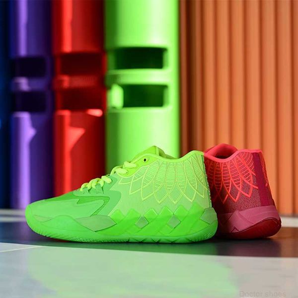 

lamelo ball mb1 men women basketball shoe green black red rick morty mens trainer breathable jogging sport sneakers us 4.5-12