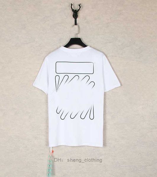 

arrow shirt summer luxurys t designers clothing loose tees man casual street graffiti offs sweatshirt short sleeve tshirts offes block 1 ql, White;black