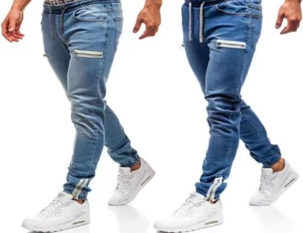 

mens jeans choice casual frosted zip design classic light blue jean slim homme denim street jeans8553009