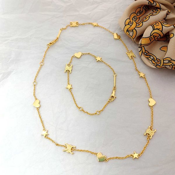 

ce arc de triomphe classic love five-point bracelet simple star street shoot same necklace ornament female, Silver