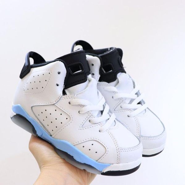 

6s 6 kid basketball shoes for sale children preschool ps athletic dmp unc red oreo outdoor baby designer sneaker trainers kid toddlers sneak, Black