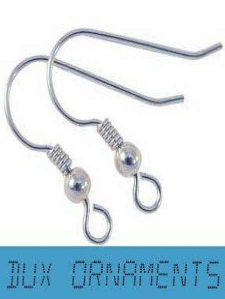 

wholeretail sterling silvergolddull bronze earring finding french ear wire hook earrings fish hooks with coil and ball9457992