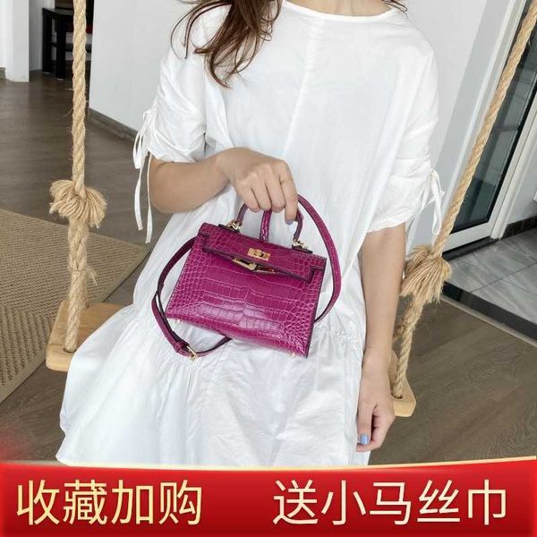 

factory outlet wholesale h home kelys tote bags for sale bag female second generation mini alligator pattern womens leather 2023 new cow one