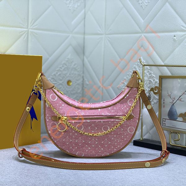

crossbody bags luxury designer bags fashion half moon bags for waman shoulder bags classic moon baguette bags embossed chain bag clutch bags