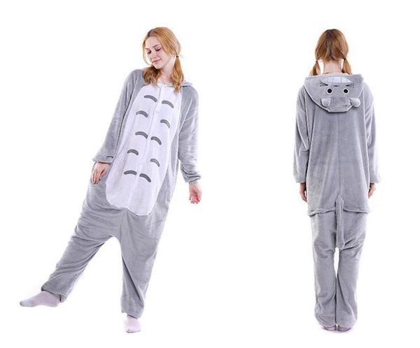 

totoro pajama caroset onesies animal cartoon pajama set women men cosplay costume totoro chinchilla onesie sleepwear1492077, Black