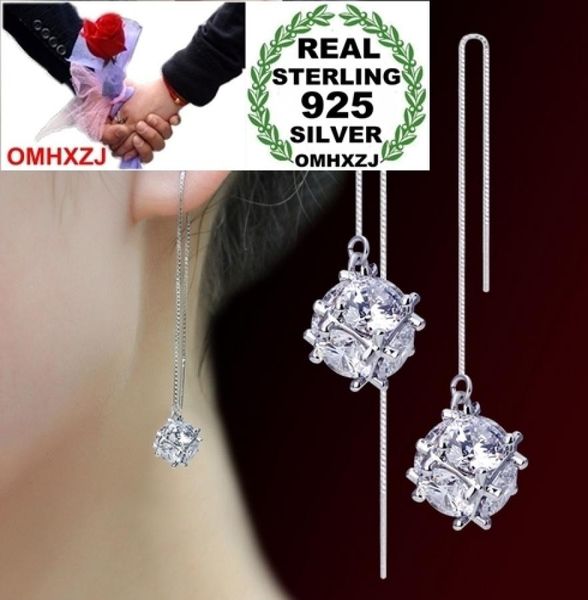 

omhxzj whole dangle chandelier geometric fashion magic cube women kpop 925 sterling silver tassel pendant drop long ear line3268200