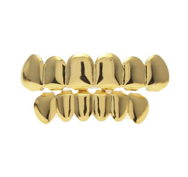 

real gold plating teeth grillz glaze gold grillz teeth hip hop bling jewelry men new body piercing jewelry5797775, Black