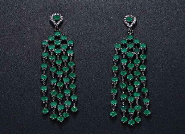 

emmaya luxury 3 colors long earrings for women drop aaa clear cubic zirconia tassel earrings wedding party gift 210610211v8648121, Golden;silver