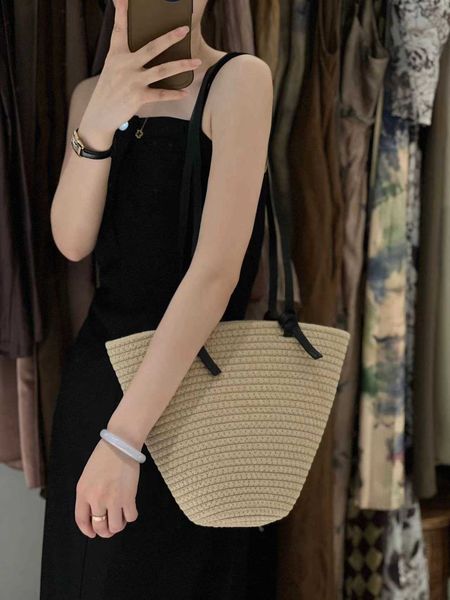 

summer popular high capacity bag for women new small and versatile woven bag for leisure commuter one shoulder tote bag