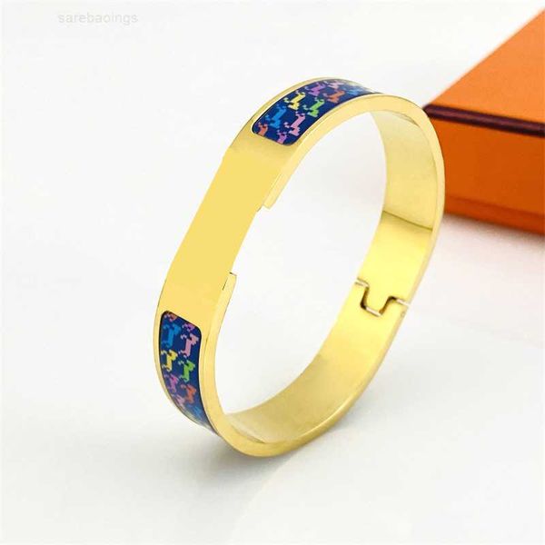 

bracelet luxury brand her max love bangle bracelet designer jewelry designers classic h bracelets 18k gold bangles for men enamel jewellery, Black