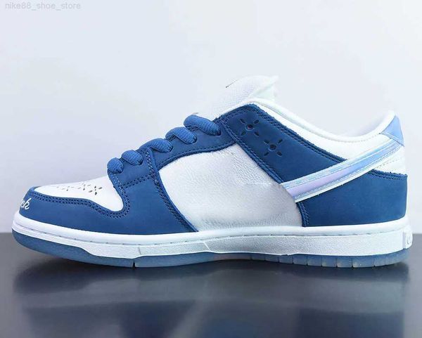 

born raised x sb low shoes white blue shoe outdoor sneakers for women men size us 4-13 eur 36-47, Black