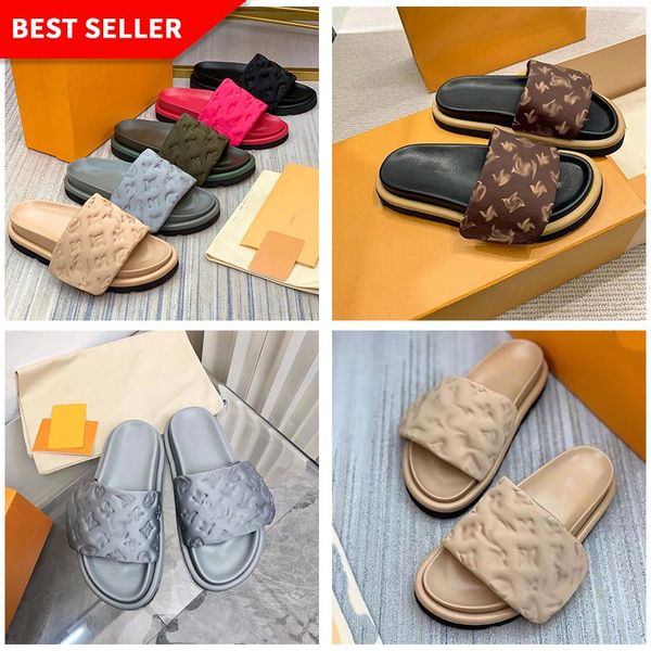 

sandalias de mujer pool pillow comfort mules noir pink vert sliders designer for woman sandale outdoor shoe black sandal padded cotton platf