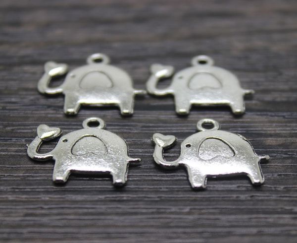 

70pcs 16x15mm tibetan silver plated elephant charms pendants for necklace bracelet jewelry making9457322, Bronze;silver